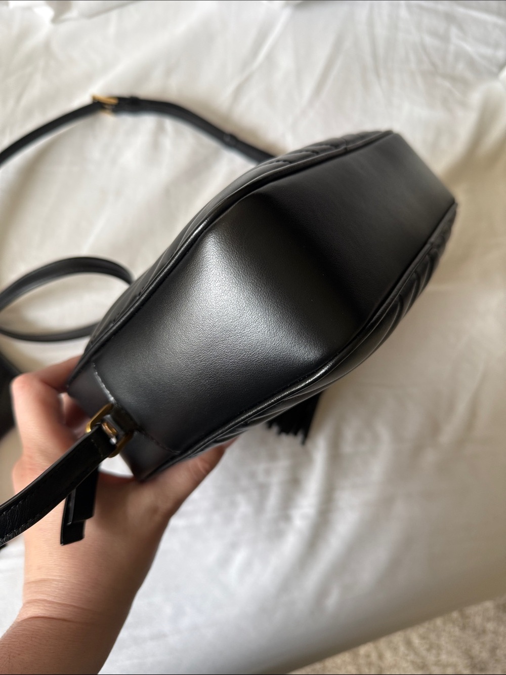 Saint Laurent Black Quilted Lou Camera Bag + Card Holder with Zoomoni organizer - Picture 5 of 15